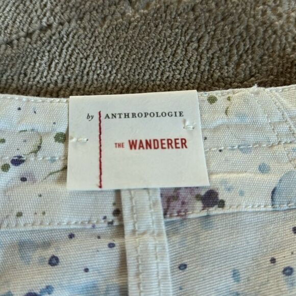 By Anthropologie The Wanderer High Rise Paint Splatter Utility Cargo Jean Sz 27 - Picture 6 of 11